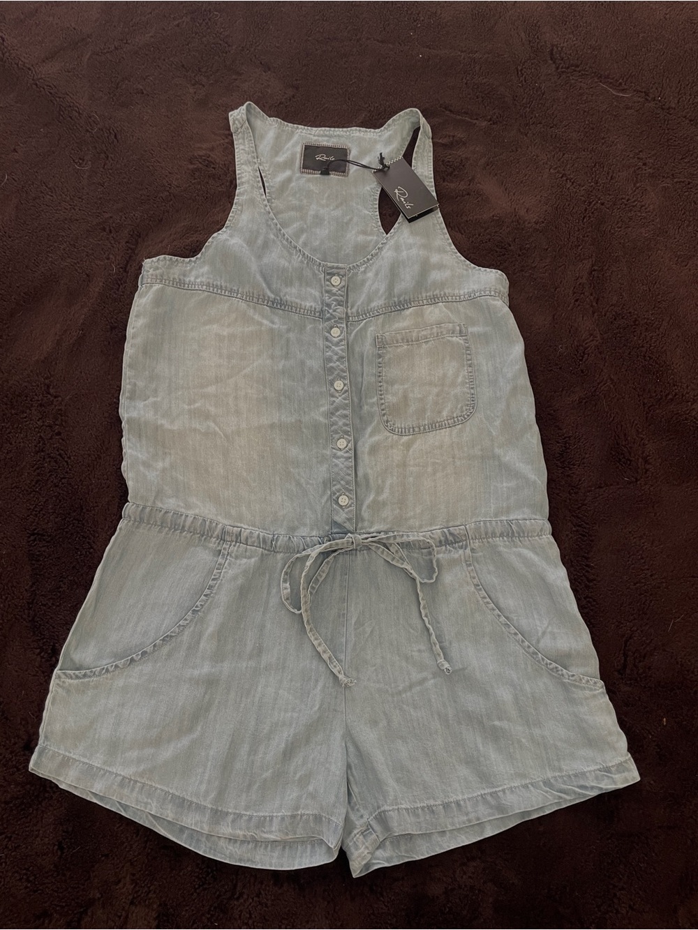 NWT - RAILS Lily Sleeveless Chambray Romper – Size Medium